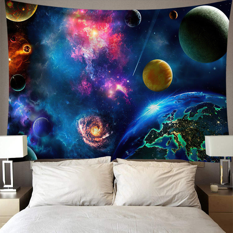 Digital Printing Colorful Starry Art Wall Tapestry