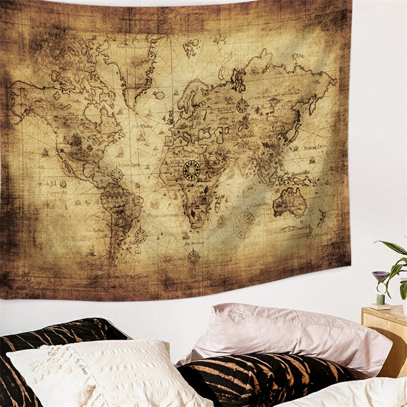 Home Decoration World Map Tapestry Beach Towel