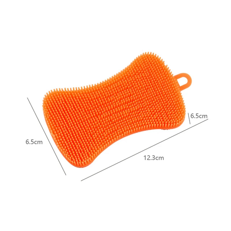 Multifunctional Silicone Brush Kitchen Dishwashing Sourcing Pad Decontamination Pot and Bowl Cleaning Brush anti Hot Table Mat