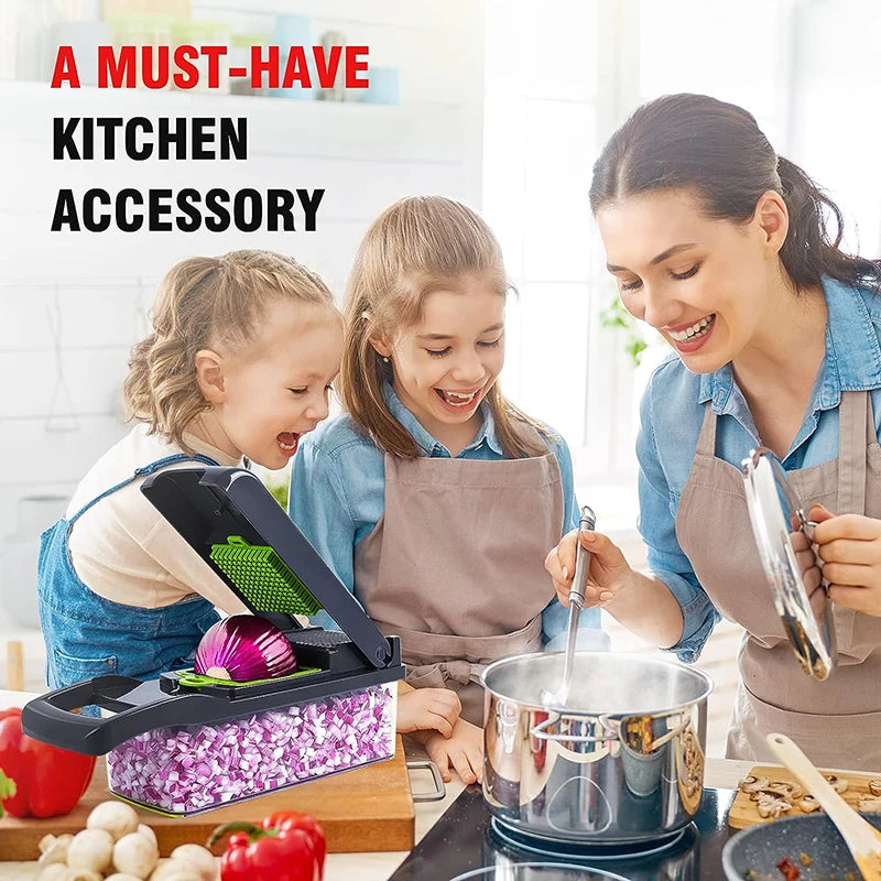 Multi-Functional Vegetable Cutter Household Potato Slicer Kitchen Radish Grater Slicer Kitchen Home Fruit Vegetable Tools