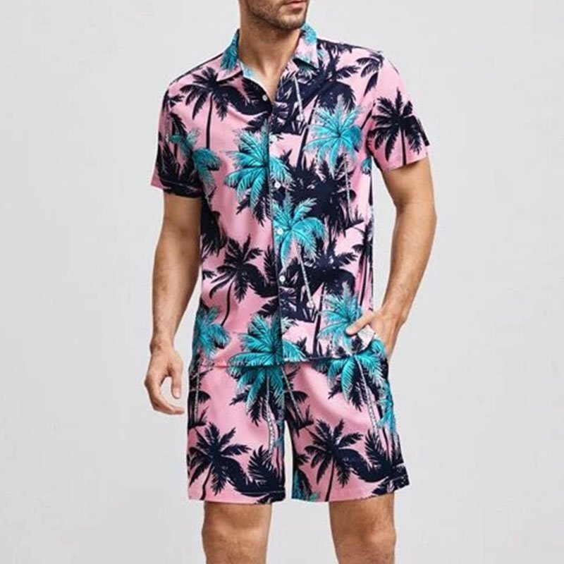 Loose Shirt Casual Men's Shorts Short Sleeve Suit