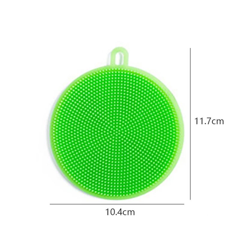 Multifunctional Silicone Brush Kitchen Dishwashing Sourcing Pad Decontamination Pot and Bowl Cleaning Brush anti Hot Table Mat