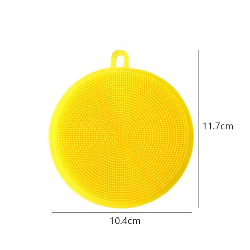 Multifunctional Silicone Brush Kitchen Dishwashing Sourcing Pad Decontamination Pot and Bowl Cleaning Brush anti Hot Table Mat