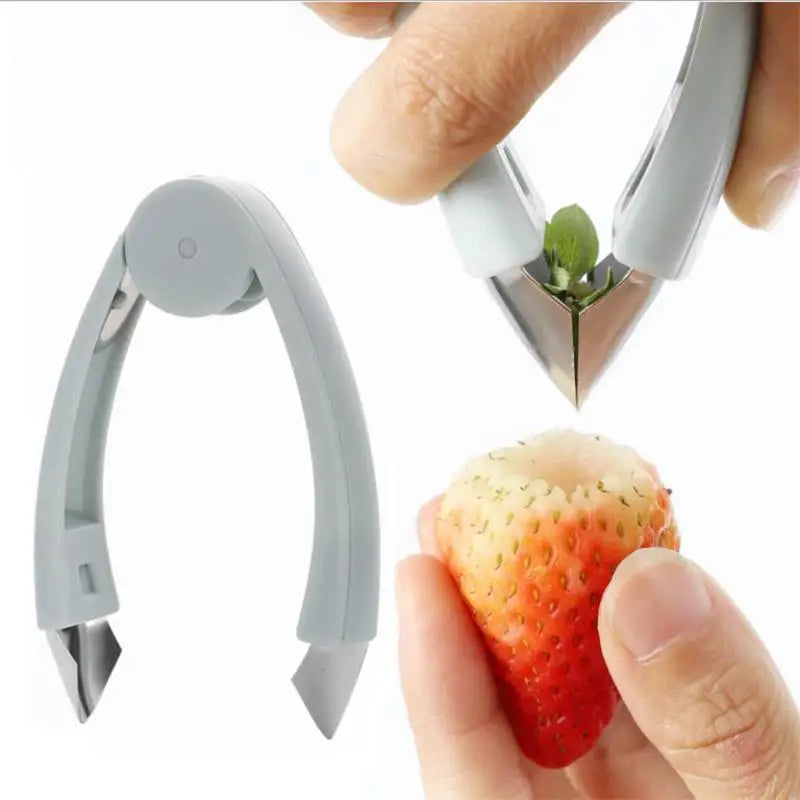 Stainless Steel Tomato Stem Strawberry Leaf Remover Pineapple Seed Cutter Fruit Shelling Tweezer Kitchen Machine Slicer Gadget