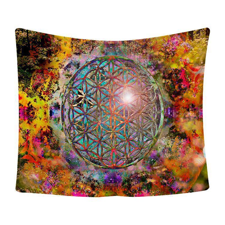 Mandala Series Printed Home Tapestry Wall Hanging Beach Towel Sitting Blanket