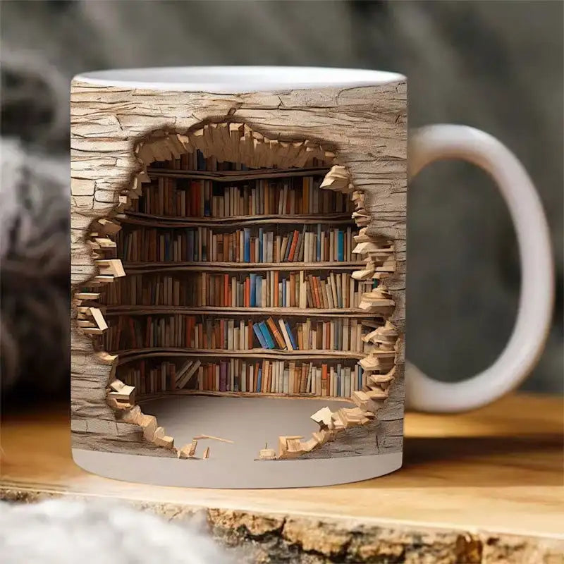 Creative Mark Cup Coffee Cup Tea Cup Christmas Gifts 3D Effect Wall Crash and Book Shelf