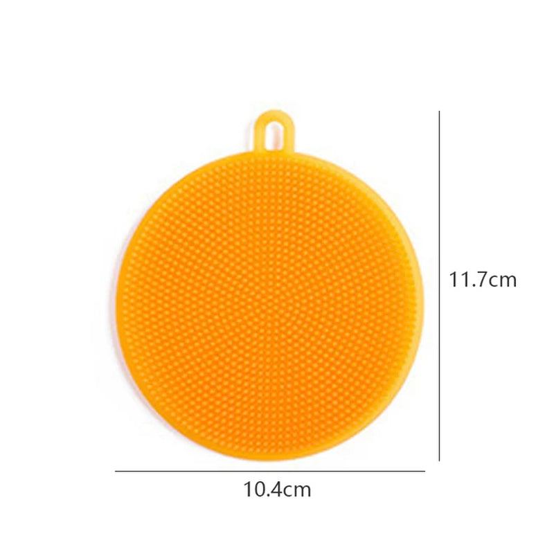 Multifunctional Silicone Brush Kitchen Dishwashing Sourcing Pad Decontamination Pot and Bowl Cleaning Brush anti Hot Table Mat