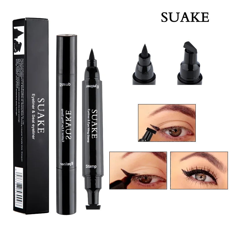 SUAKE Double Head Eyeliner & Eye Wing Stamp Quick Dry Waterproof Lasting Liquid Eyeliner Stamp No Fading Hot Sales Cosmetics 2G