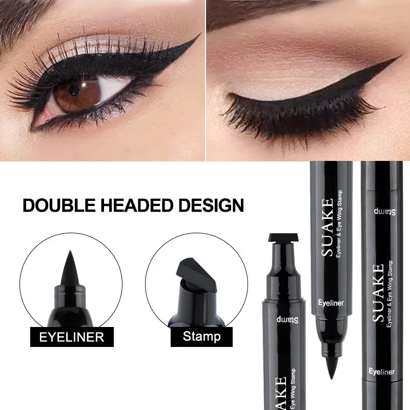 SUAKE Double Head Eyeliner & Eye Wing Stamp Quick Dry Waterproof Lasting Liquid Eyeliner Stamp No Fading Hot Sales Cosmetics 2G