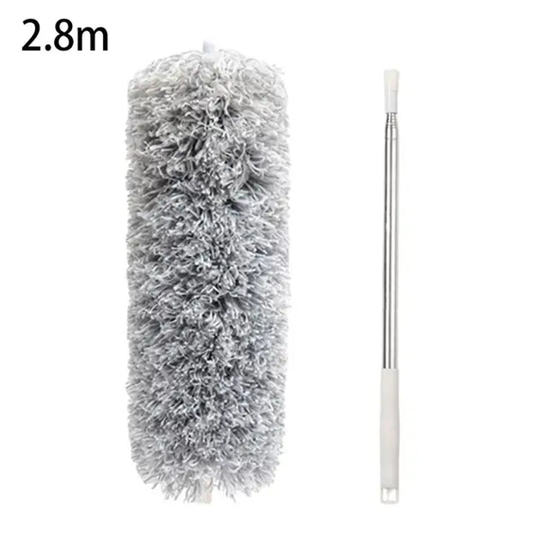 Retractable Duster Stainless Steel Long Handle Dusting Car Cleaning Brush Chicken Dust Tools Microfiber Feather Duster Hous F1I2