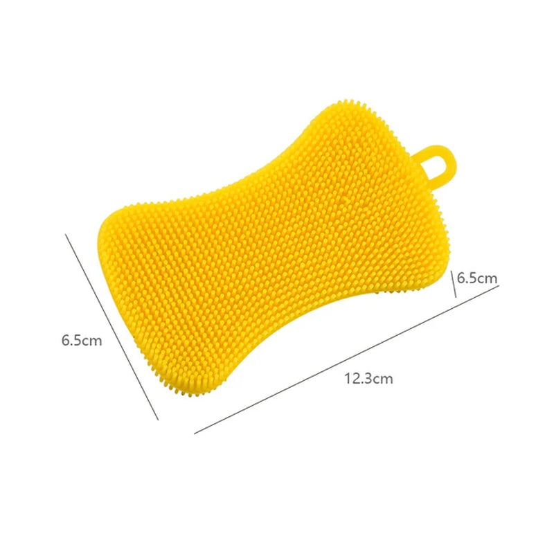 Multifunctional Silicone Brush Kitchen Dishwashing Sourcing Pad Decontamination Pot and Bowl Cleaning Brush anti Hot Table Mat